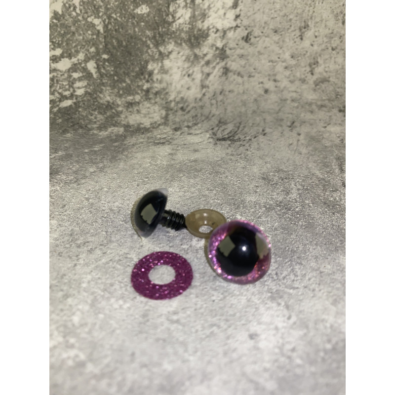 Blizgios spalvotos akys 18 mm