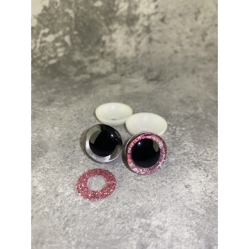 Blizgios spalvotos akys 18 mm