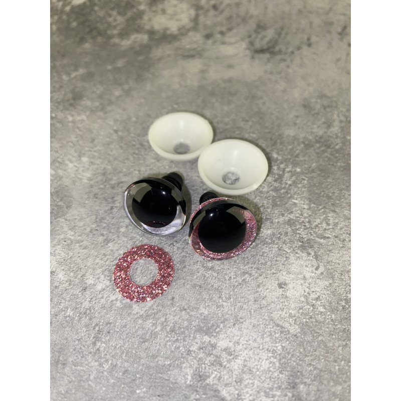 Blizgios spalvotos akys 18 mm