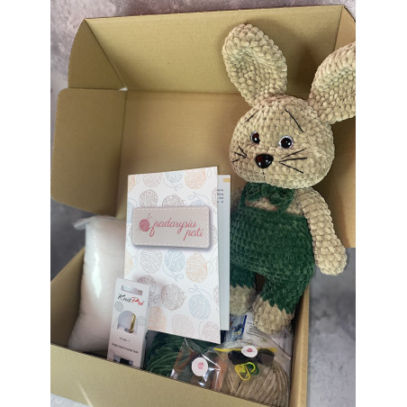 Nėrimo rinkinys „Zuikis stačiaausis“ – rankų darbo kūryba