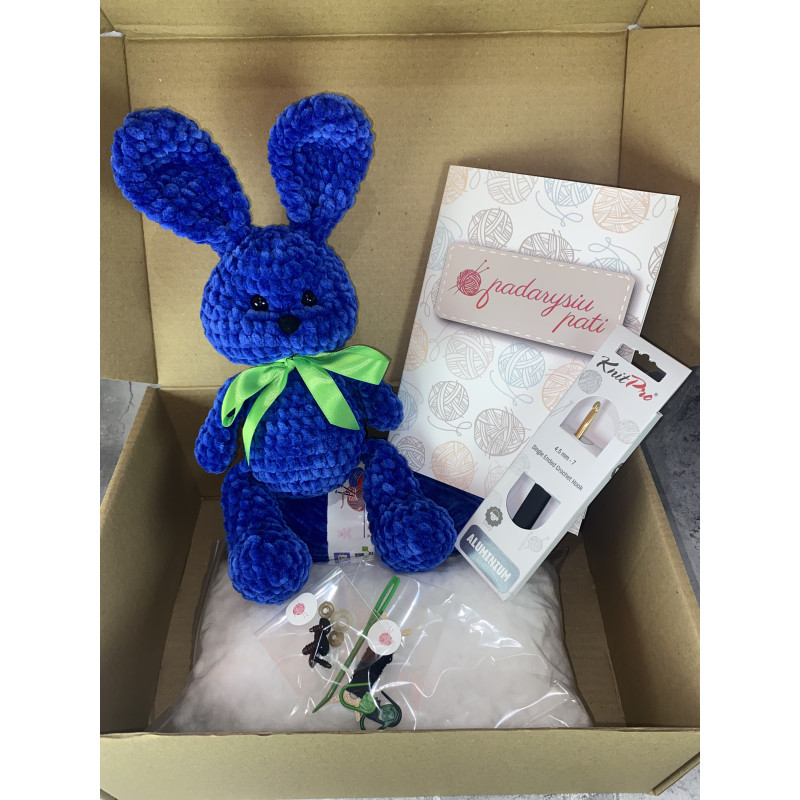 Nėrimo rinkinys „Zuikis mažylis“ (pliušinis žaislas)