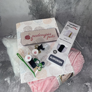 Nėrimo rinkinys „Zuikis mažylis“ (pliušinis žaislas)