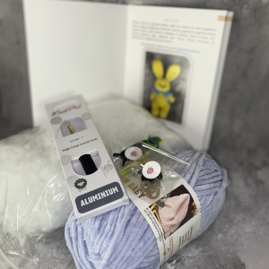 Nėrimo rinkinys „Zuikis mažylis“ (pliušinis žaislas)