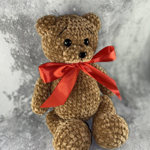 Rankų darbo pliušinis žaislas Meškutis - Padarysiu pati